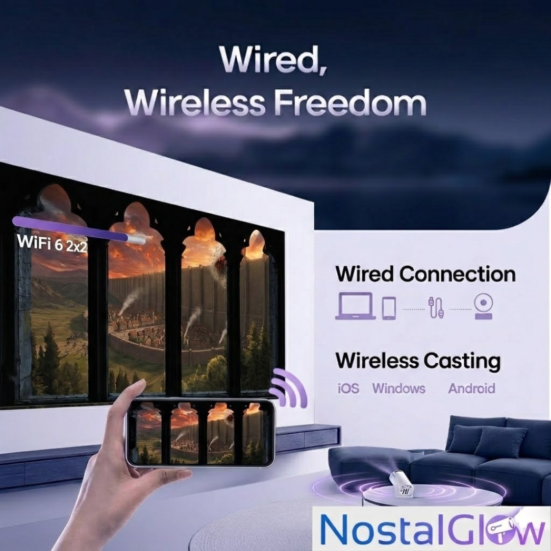 NostalGlow Projector 8K Room Decoration